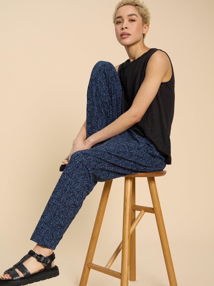 Bedruckte Jerseyhose im Relaxed Fit