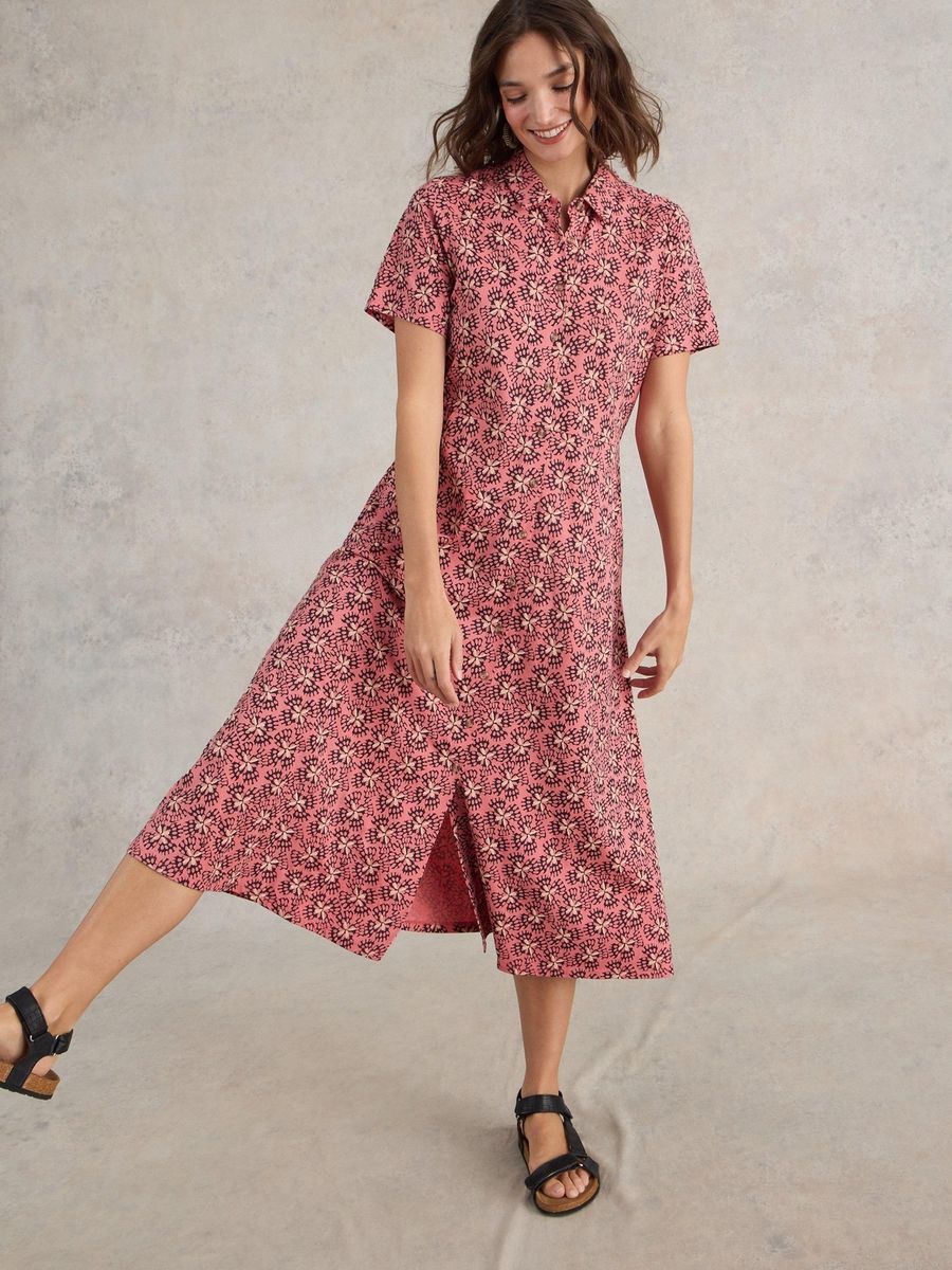 Bedrucktes Hemdblusenkleid aus Jersey