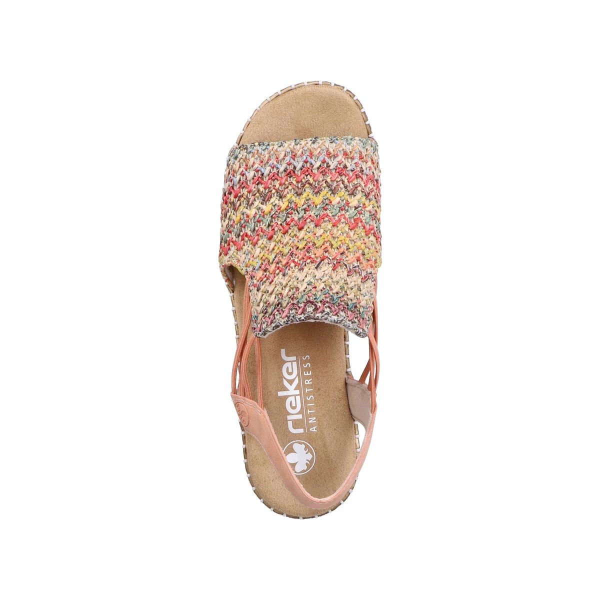 Geflochtene Keilsandaletten mit Muster