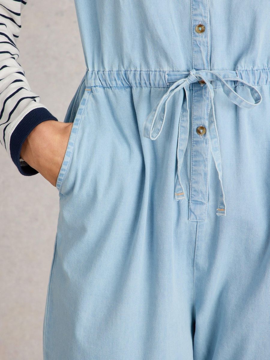 Ärmelloser Utility-Jumpsuit aus Baumwolle