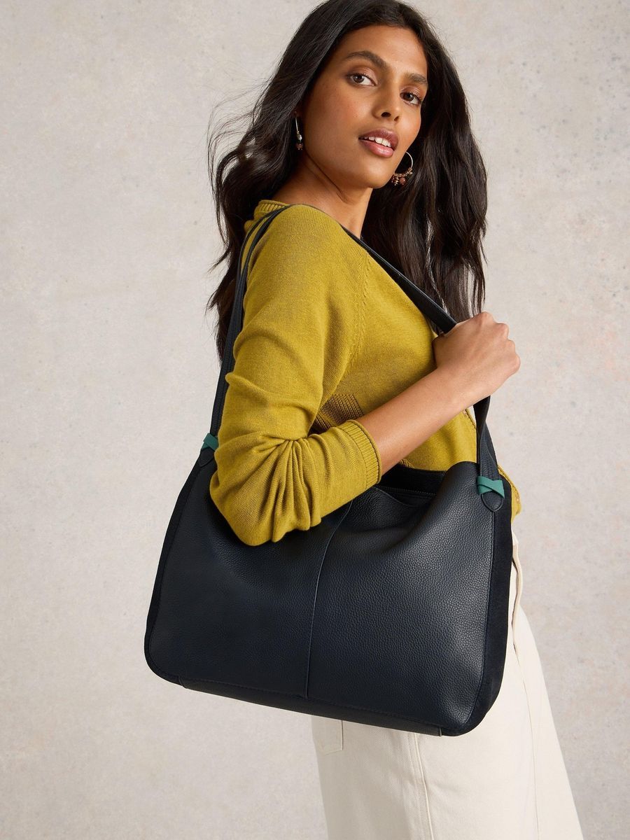 Hobo-Tasche aus genarbtem Leder