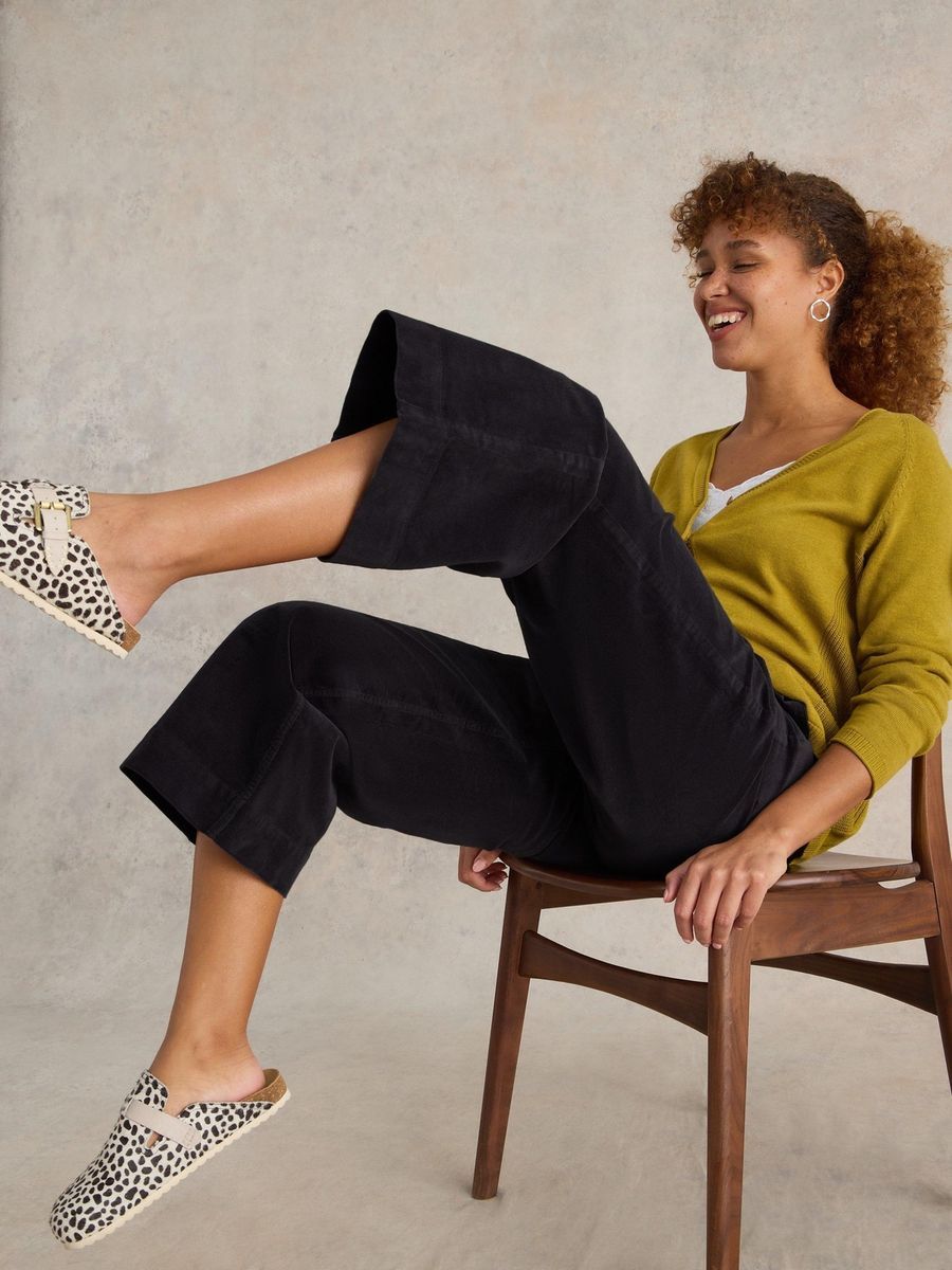 Weit geschnittene Cord-Culotte