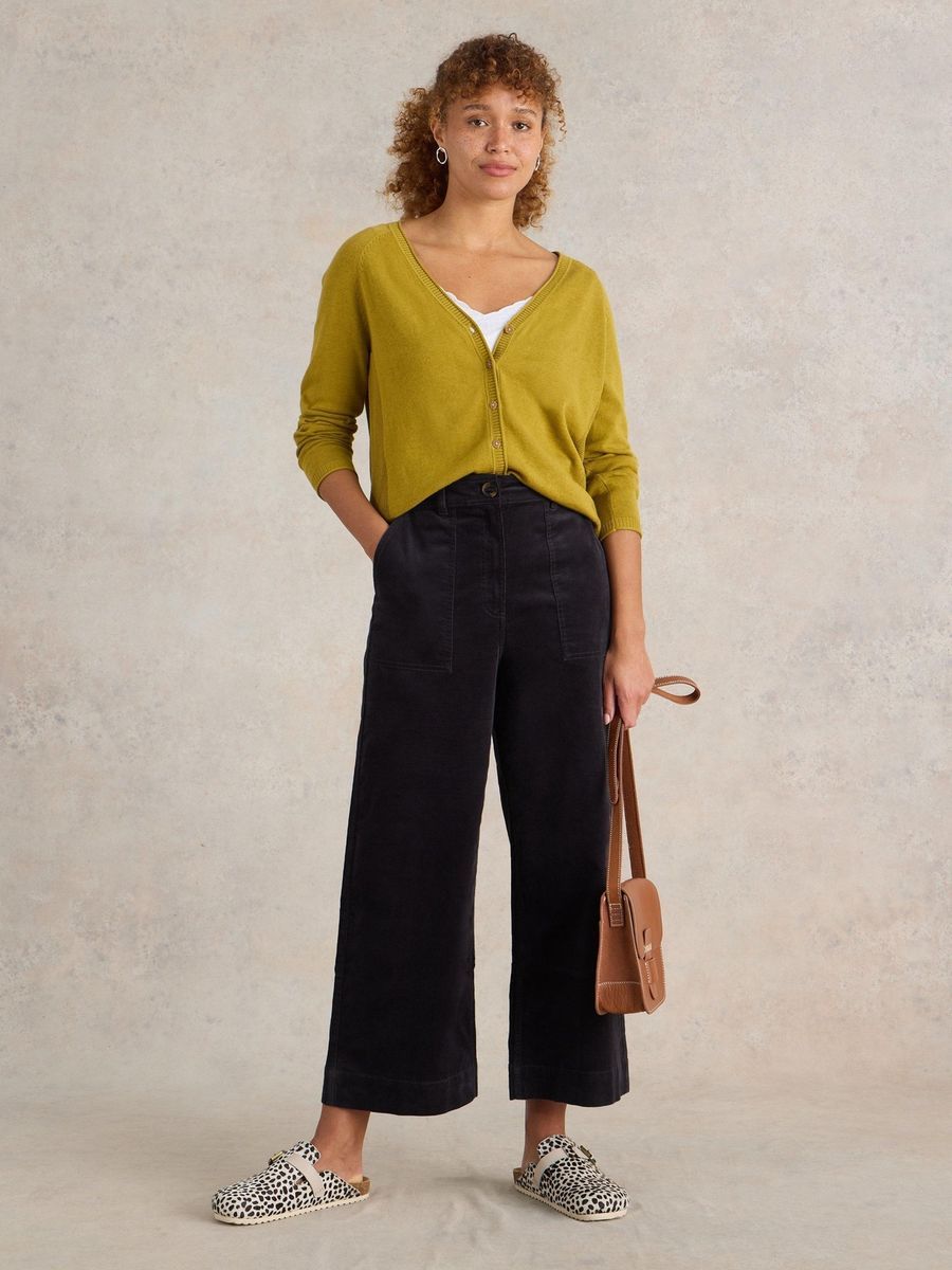 Weit geschnittene Cord-Culotte