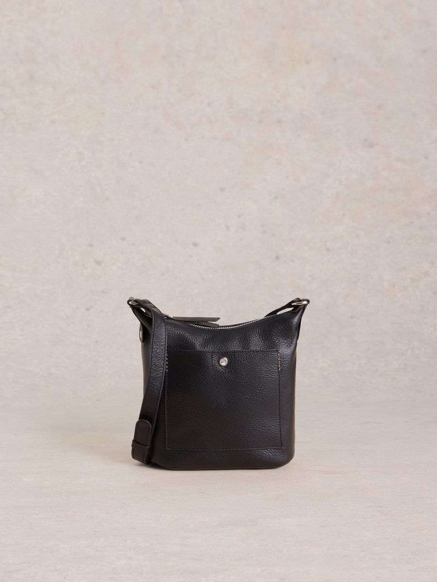 Mini-Crossbody-Tasche aus genarbtem Leder