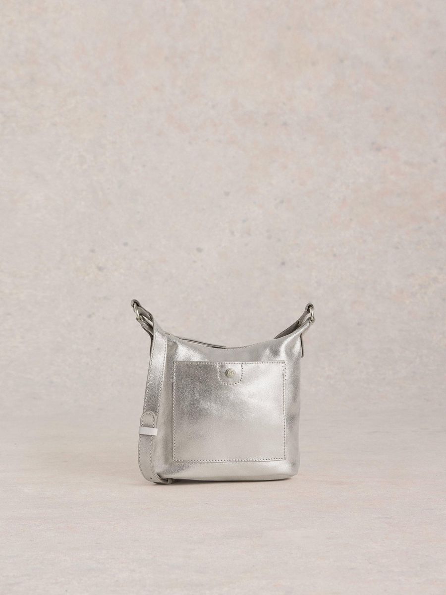 Mini-Crossbody-Tasche aus genarbtem Leder