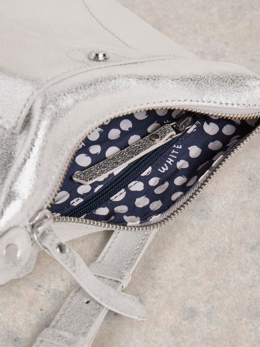 Mini-Crossbody-Tasche aus genarbtem Leder