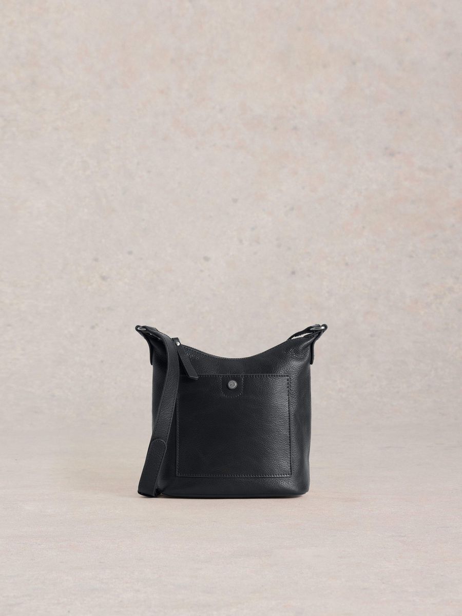 Mini-Crossbody-Tasche aus genarbtem Leder