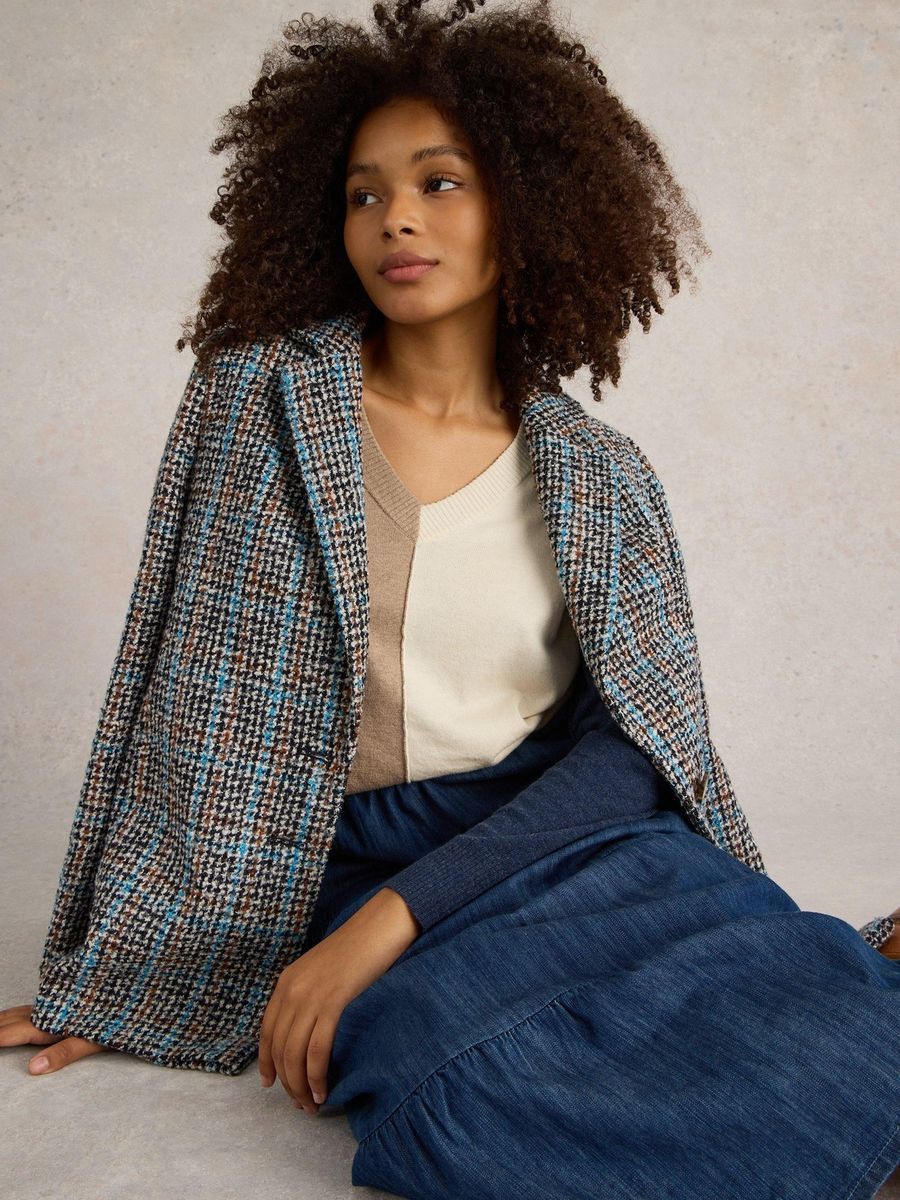 Klassischer Blazer mit Karomuster