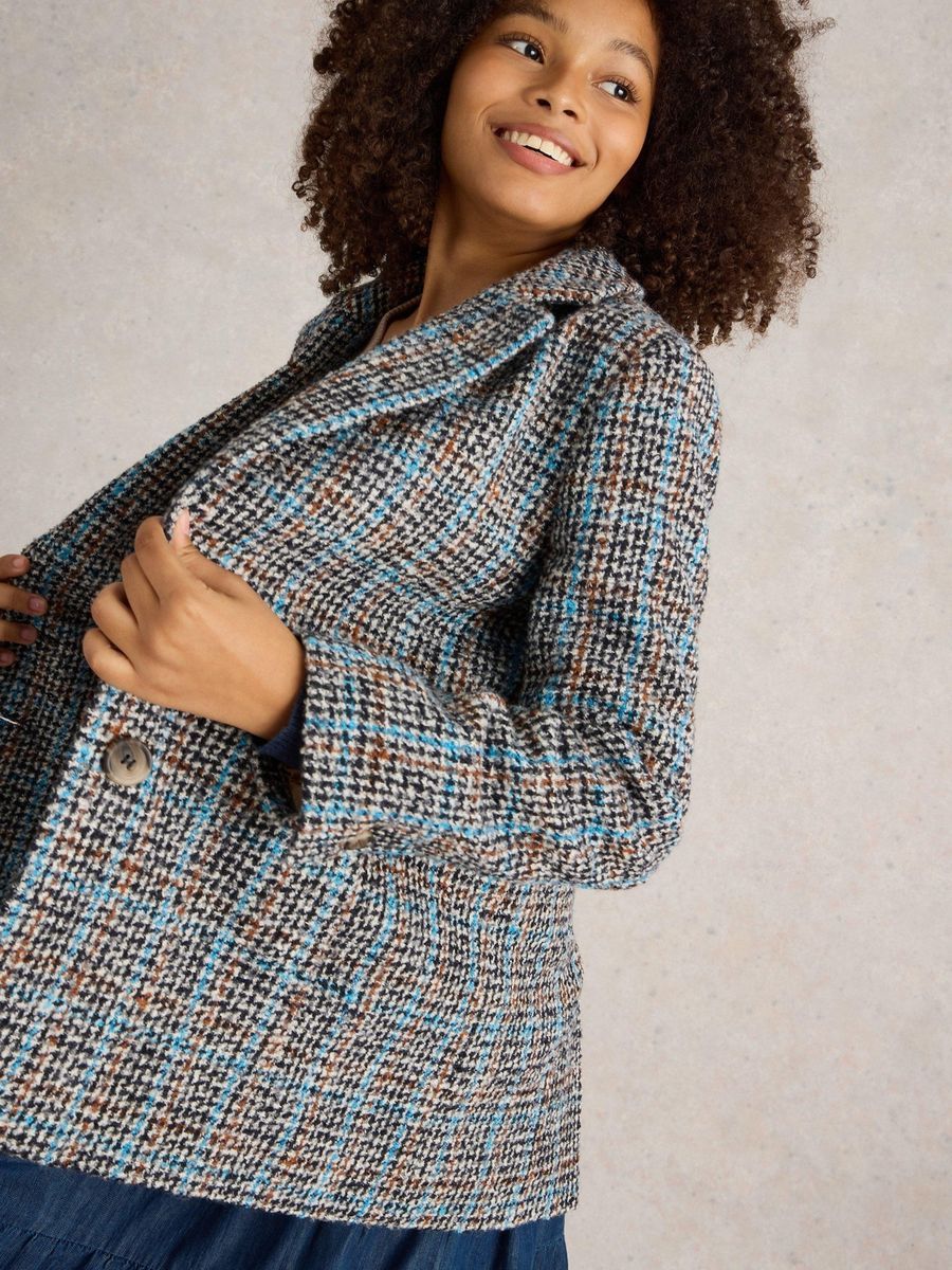 Klassischer Blazer mit Karomuster