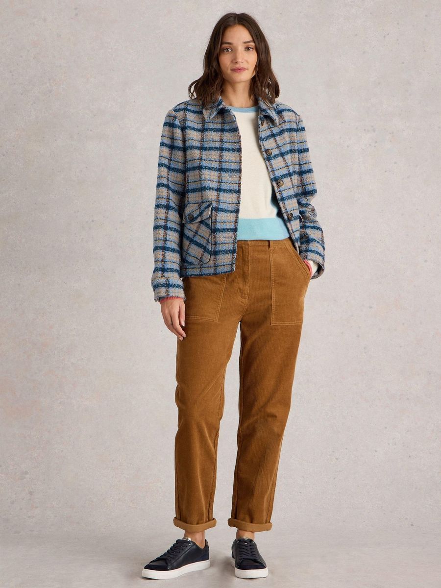 Cordhose mit entspanntem geraden Bein