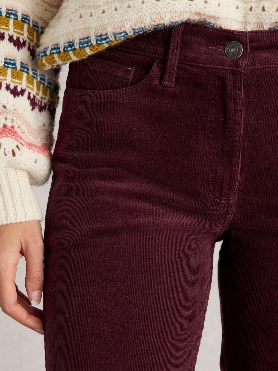 Gerade Cordhose aus Baumwolle