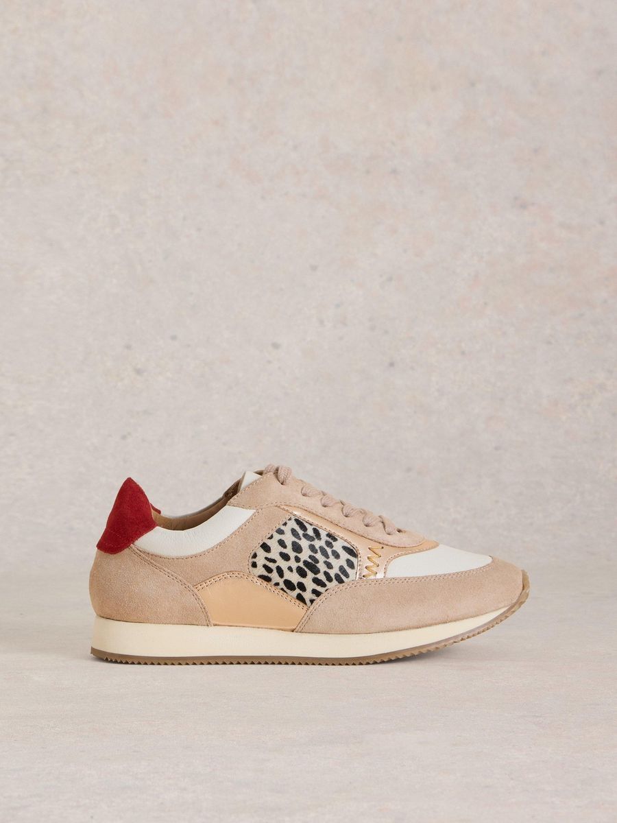 Patchwork-Sneaker aus Materialmix