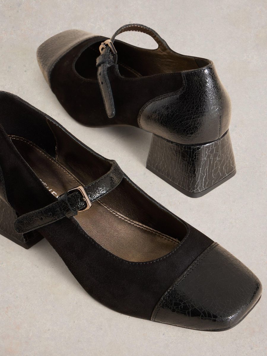 Mary Jane Pumps aus Wildleder