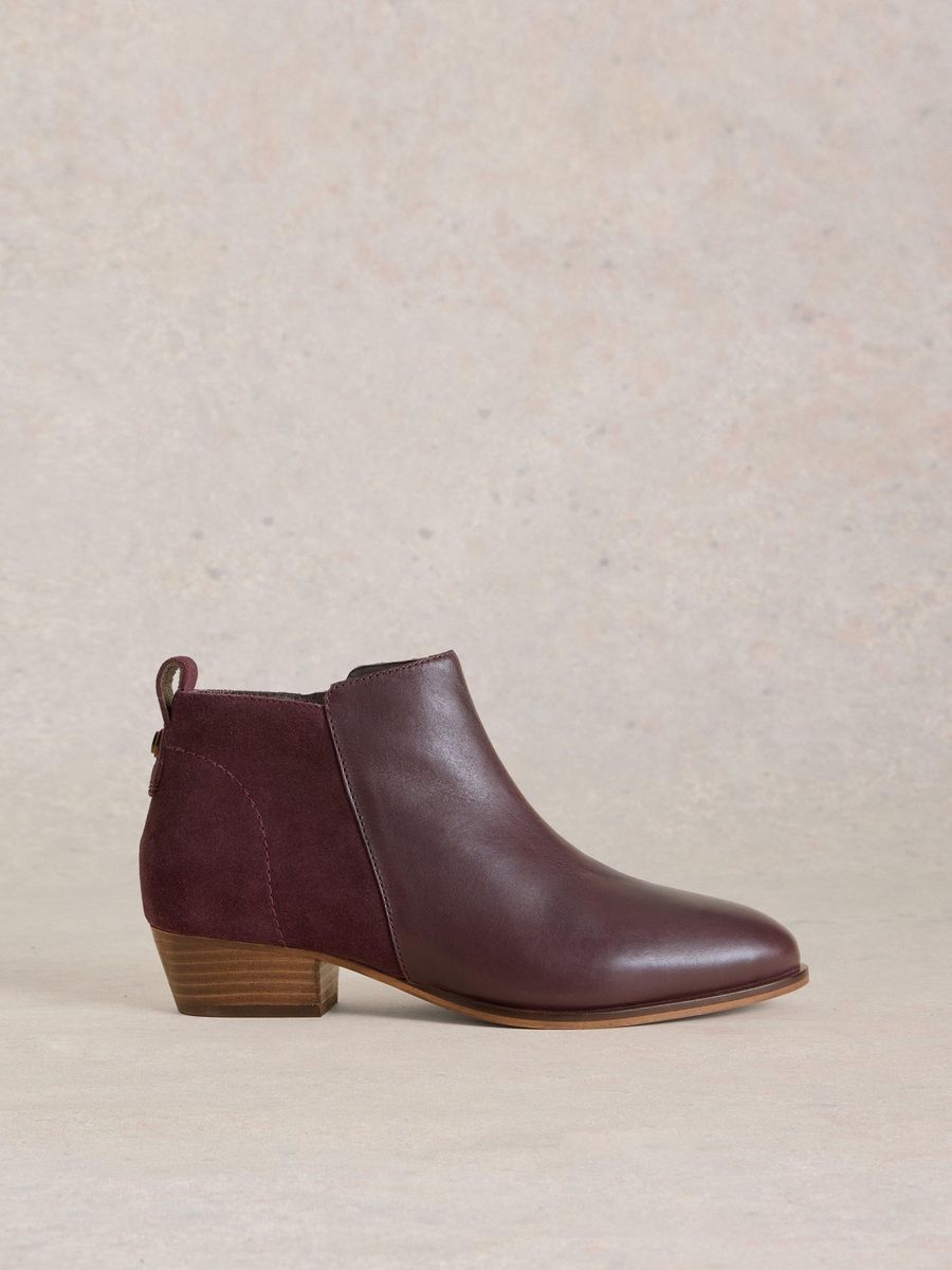 Ankle Boots aus Leder und Wildleder