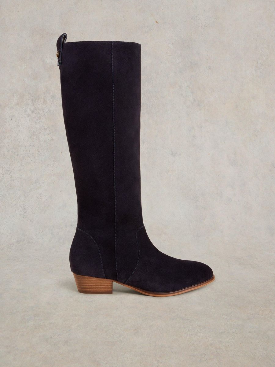 Elegante kniehohe Stiefel aus Wildleder