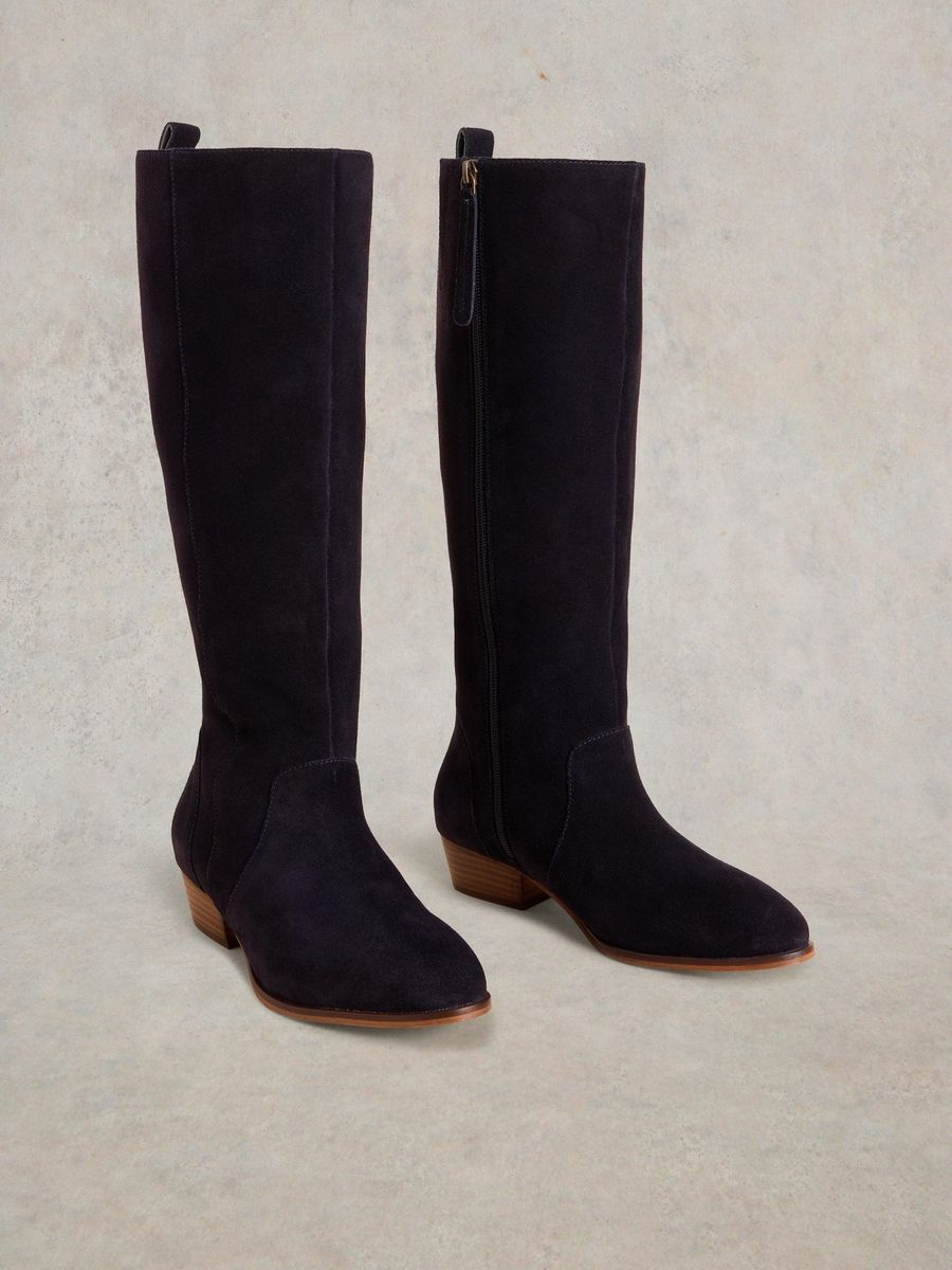 Elegante kniehohe Stiefel aus Wildleder