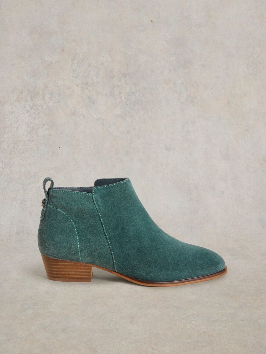 Zeitlose Wildlederstiefeletten mit Reißverschluss