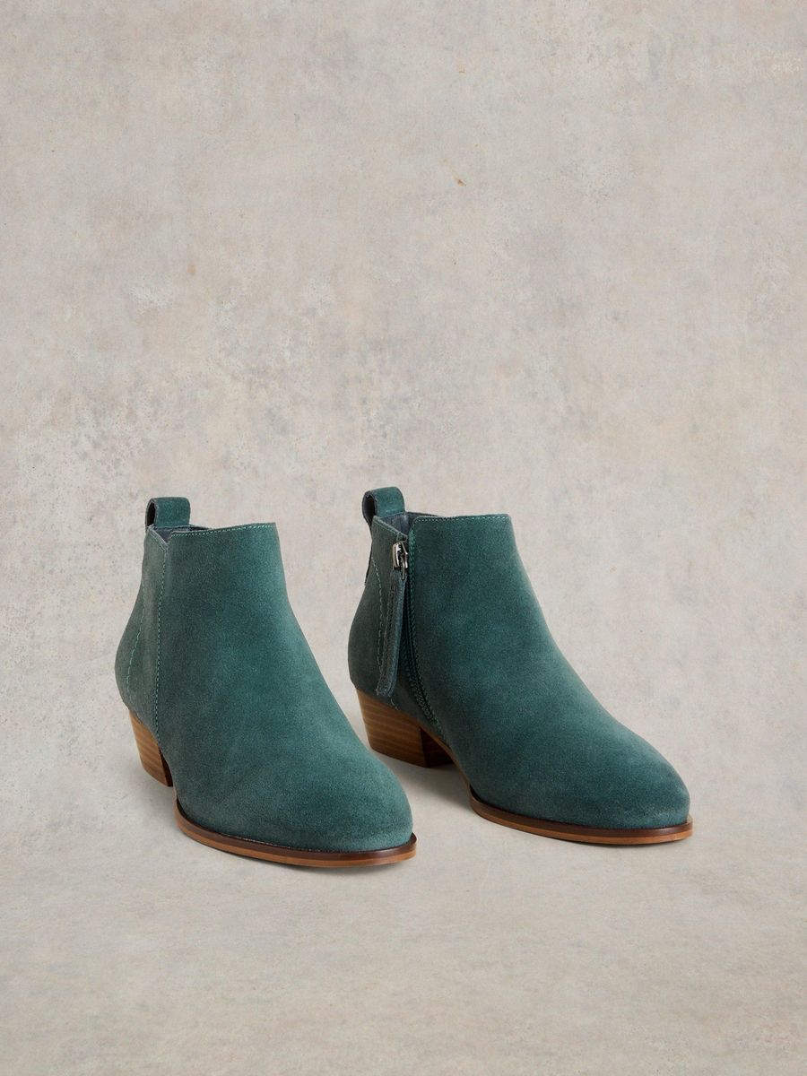 Zeitlose Wildlederstiefeletten mit Reißverschluss