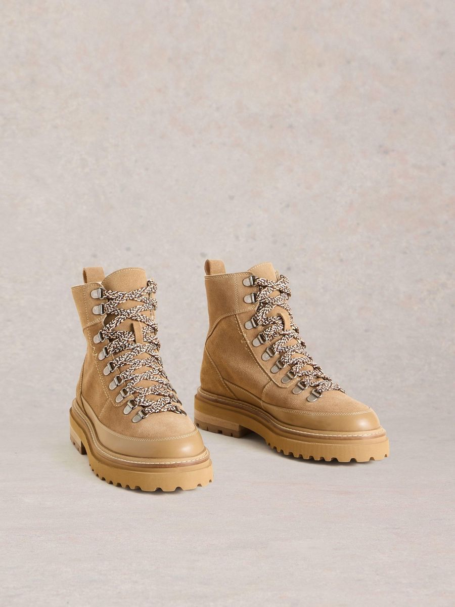Gefütterte Wanderstiefel aus Wildleder