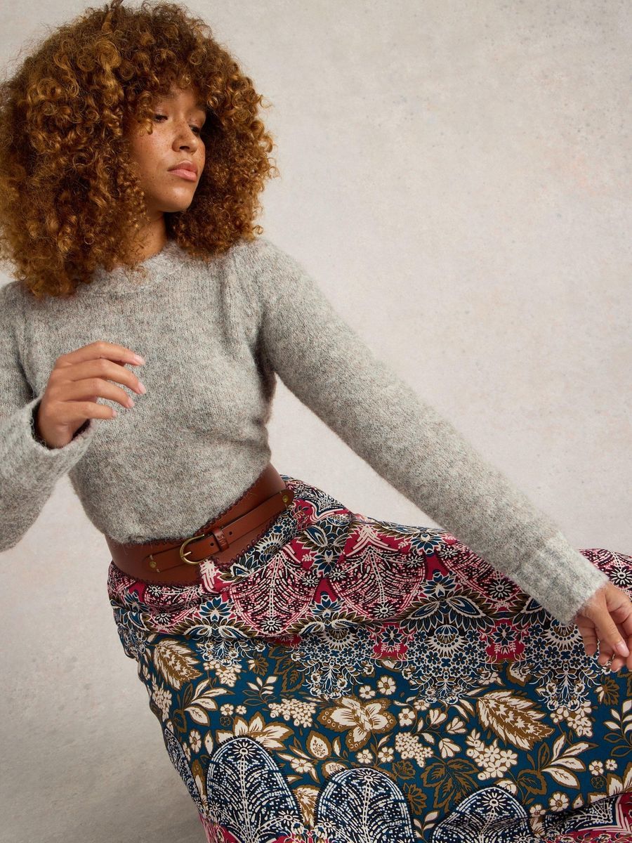 Flauschiger Strickpullover in Relaxed-Passform