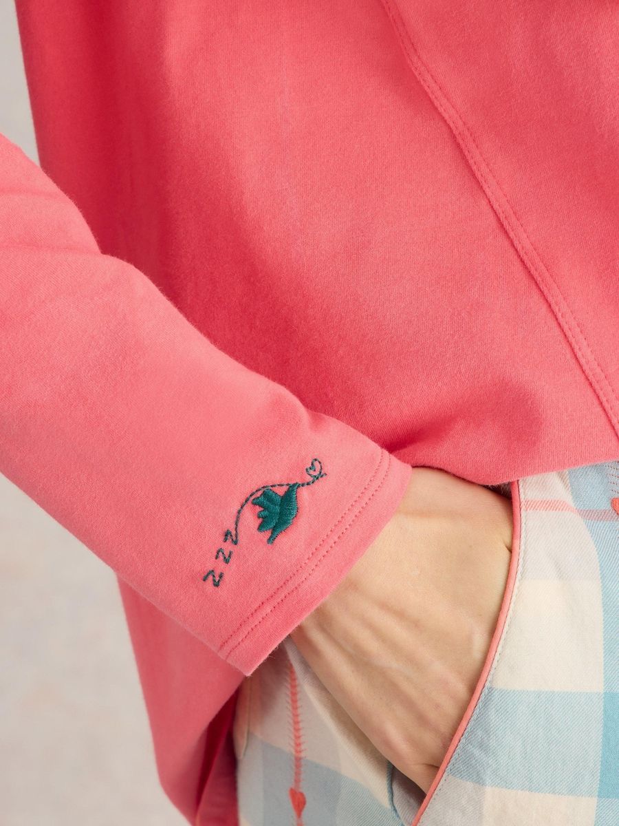 Bequemes Jersey-Pyjamaoberteil