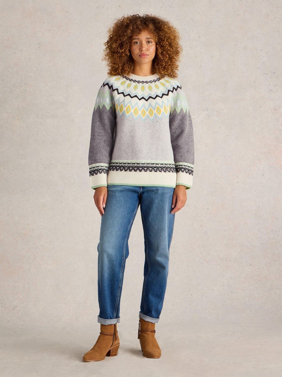 Norweger-Pullover aus Lammwollmischung