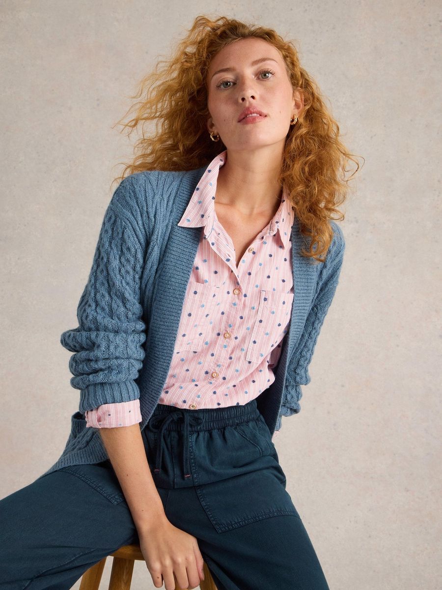Gestreifte Polka-Dot-Bluse Sophie