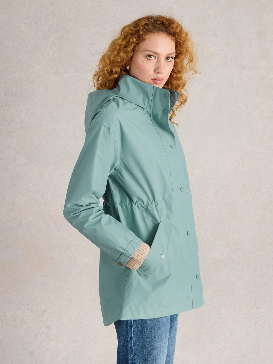 Regenjacke mit verstellbarer Taille