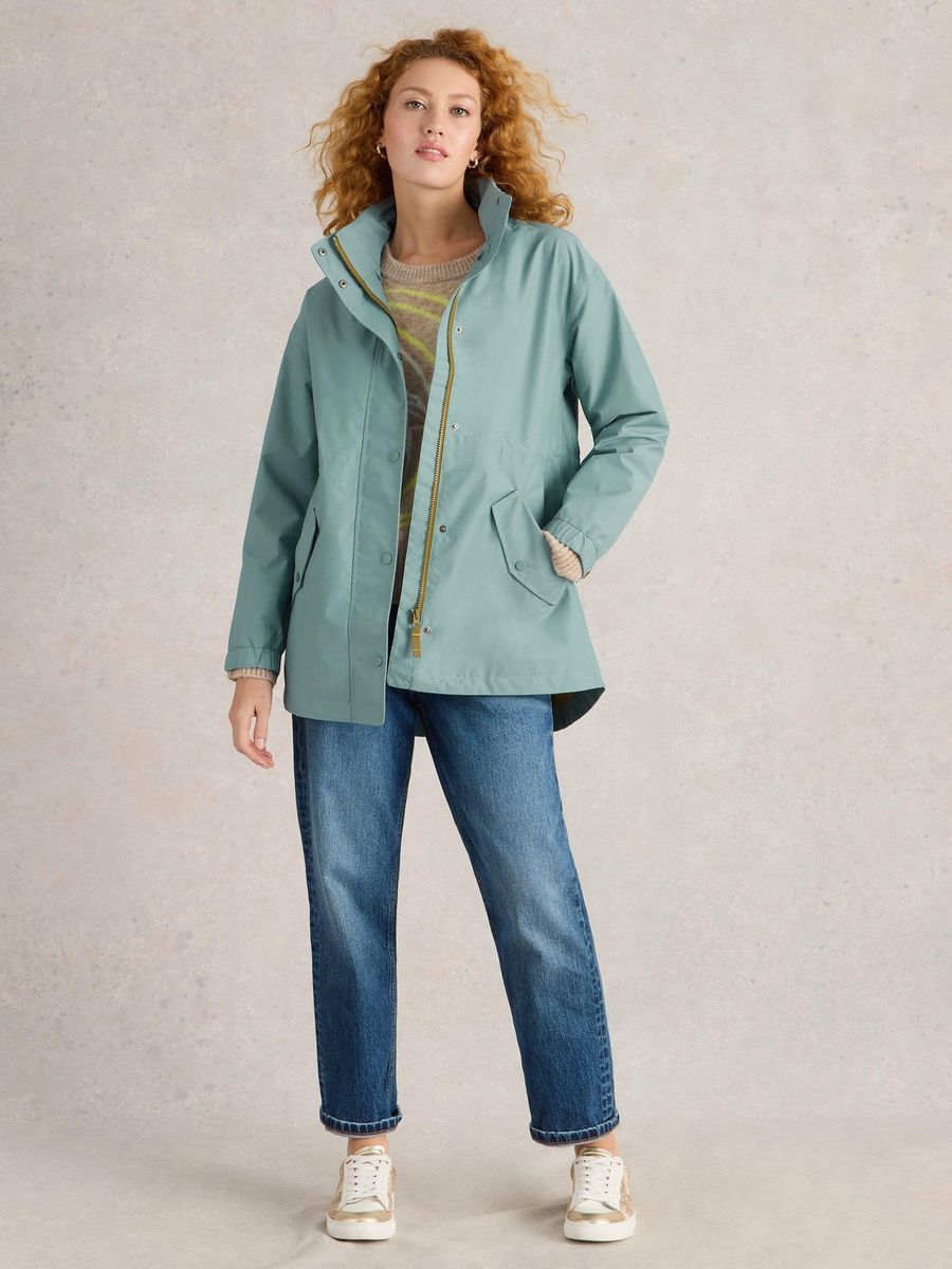 Regenjacke mit verstellbarer Taille