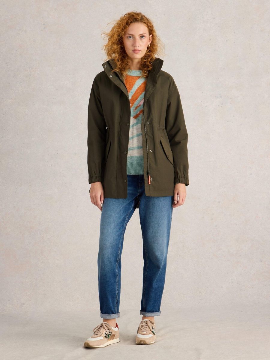 Regenparka mit verstellbarer Taille