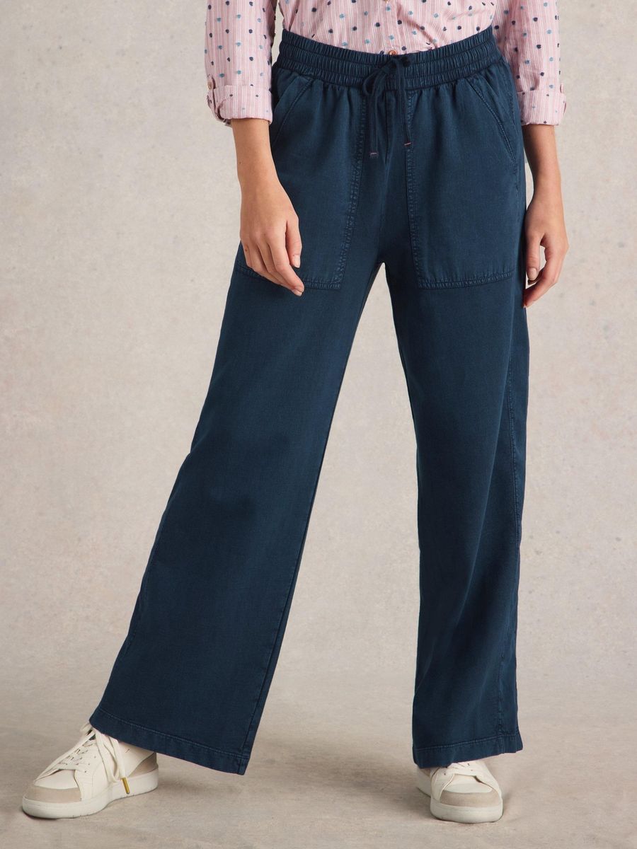 Weite Baumwoll-Jogginghose mit Utility-Taschen