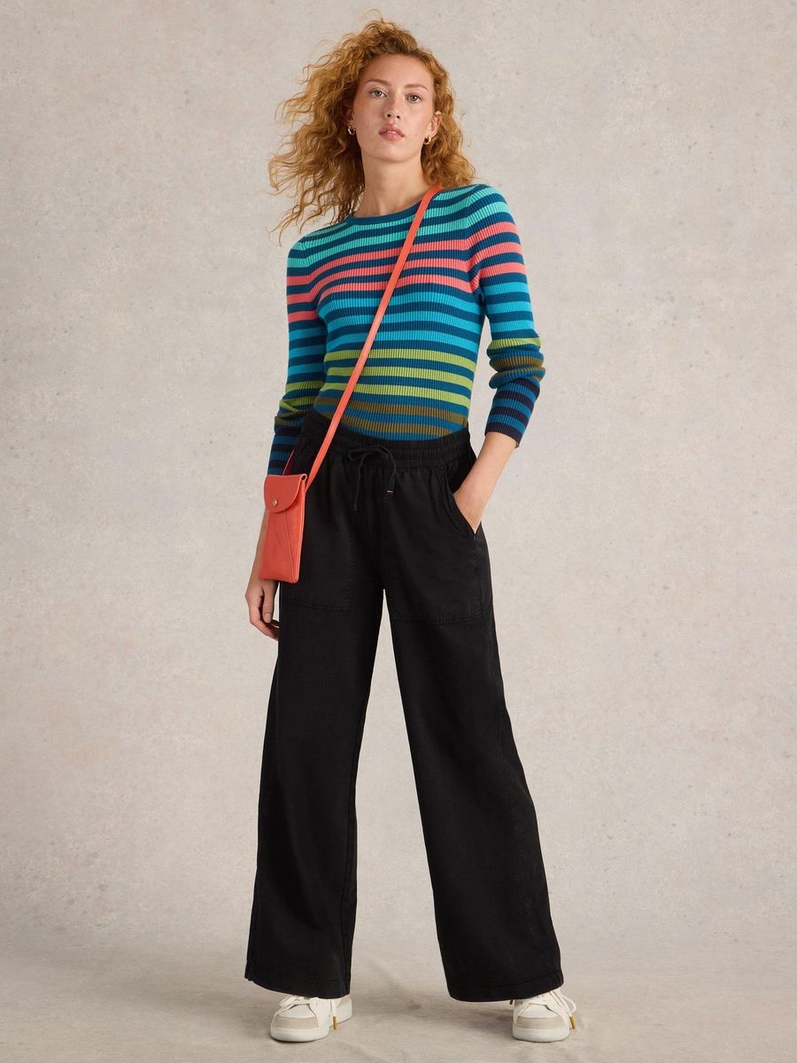 Weite Baumwoll-Jogginghose mit Utility-Taschen