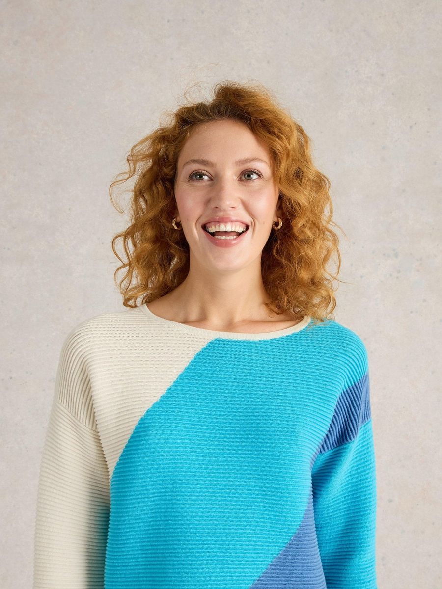 Pullover mit abstraktem geometrischem Design