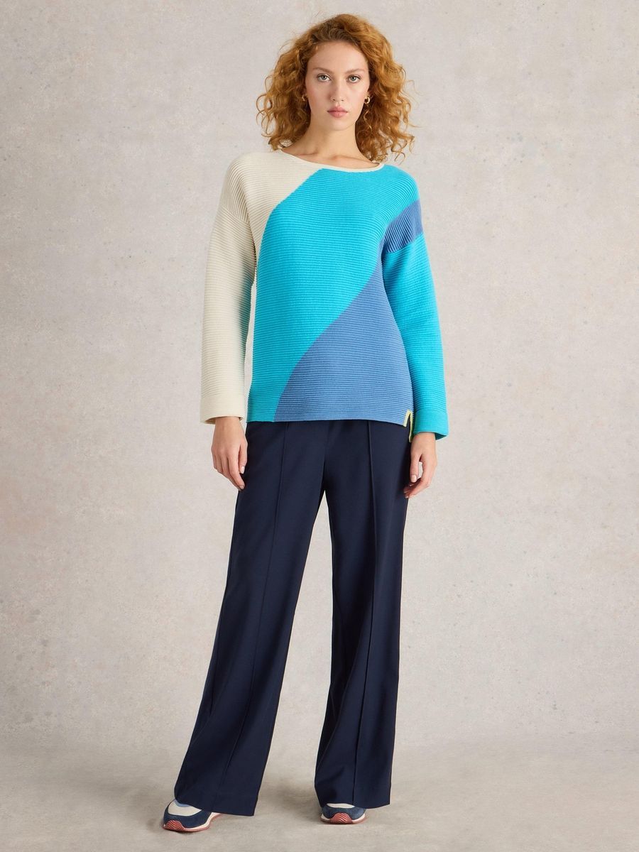 Pullover mit abstraktem geometrischem Design
