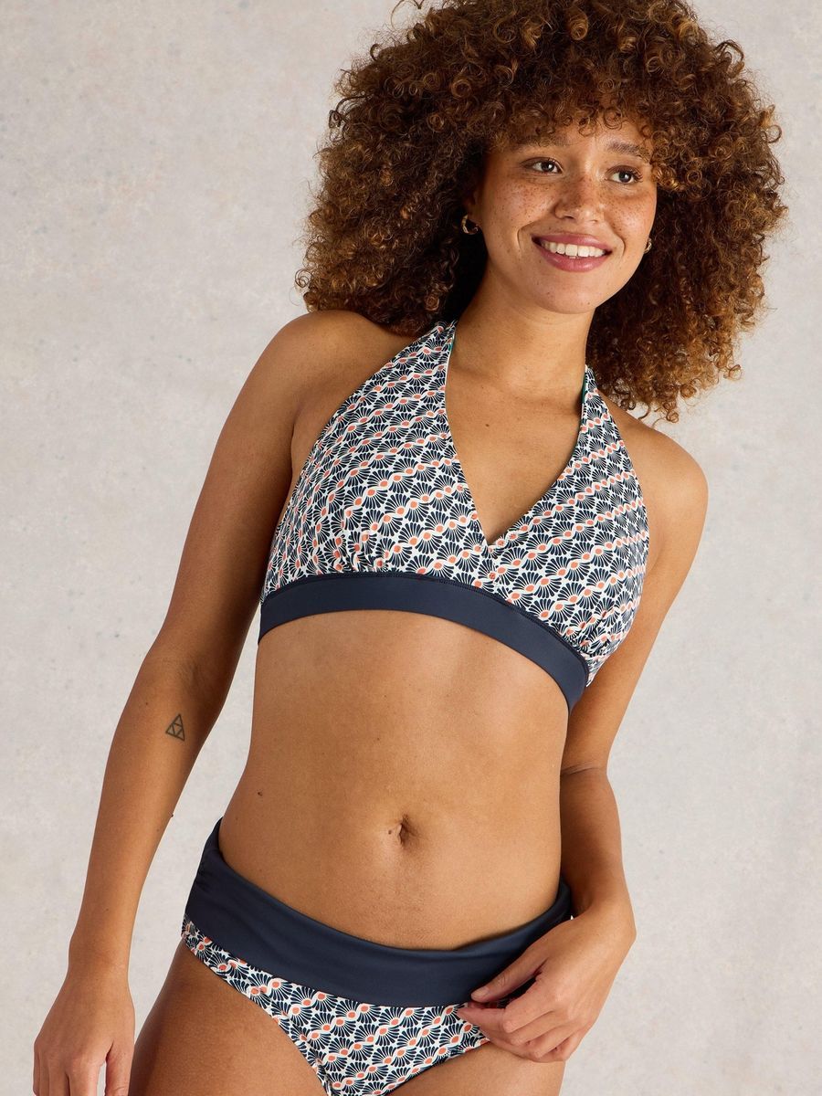 Wendbares Neckholder-Bikinitop mit Muster