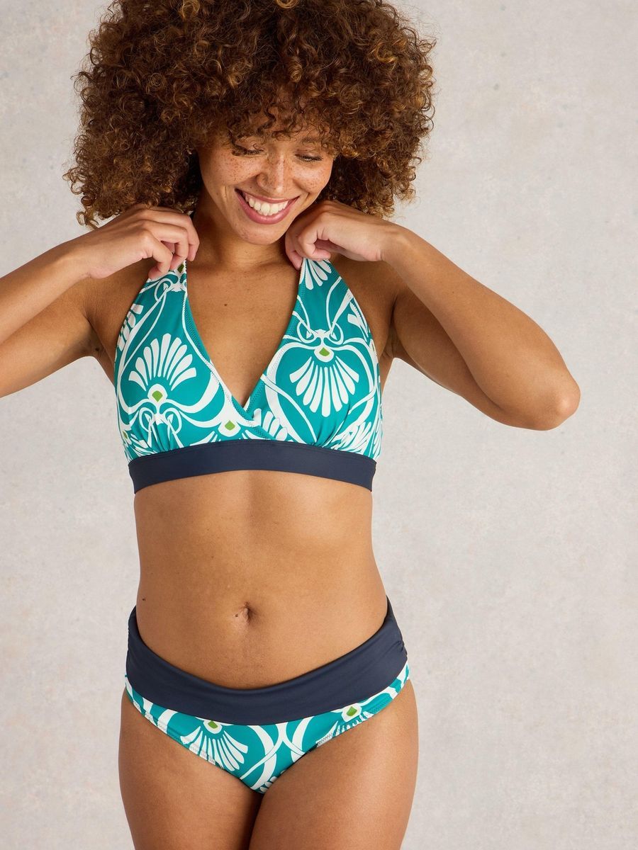 Wendbares Neckholder-Bikinitop mit Muster