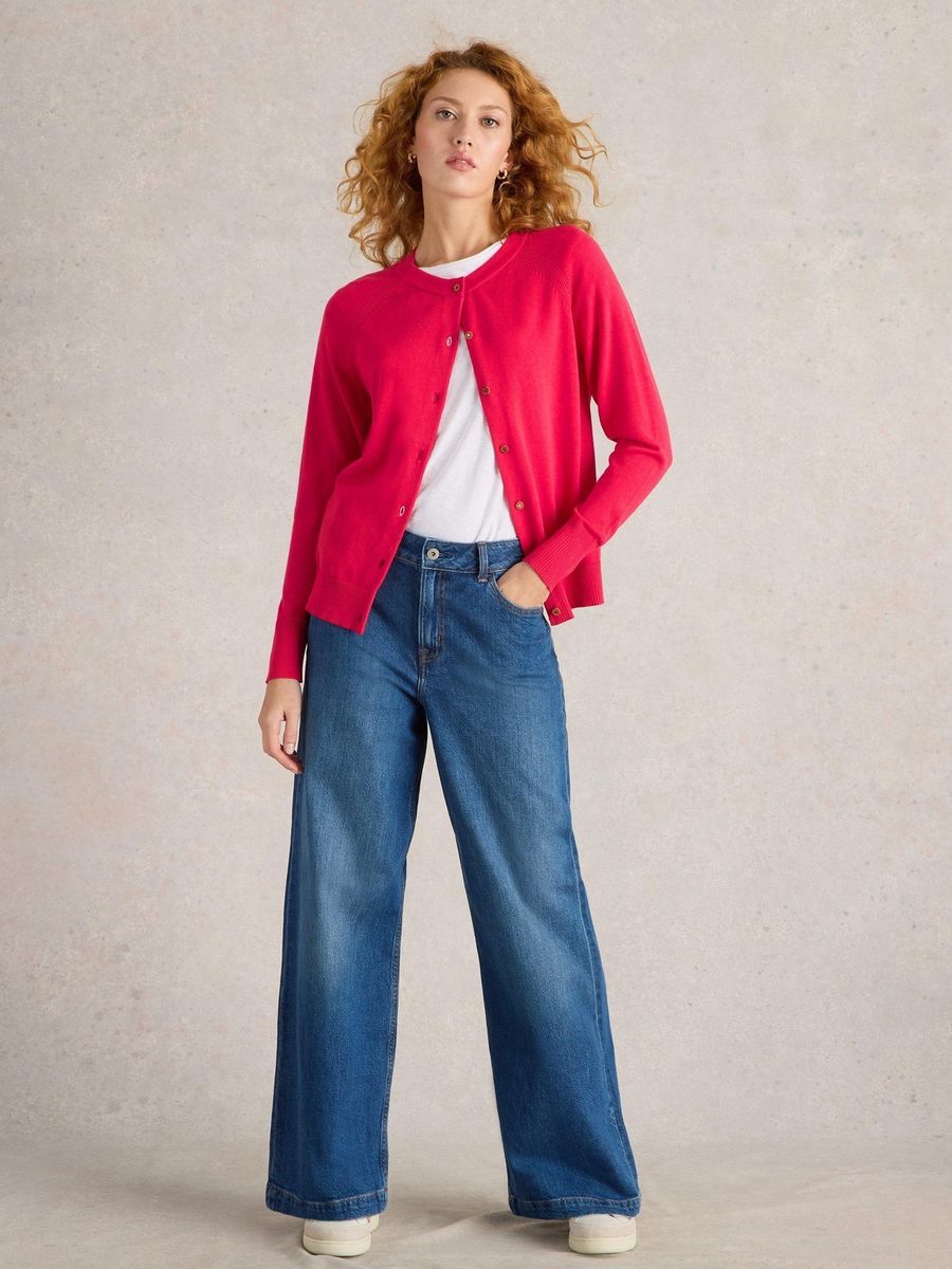 Klassischer Feinstrick-Cardigan aus Baumwolle