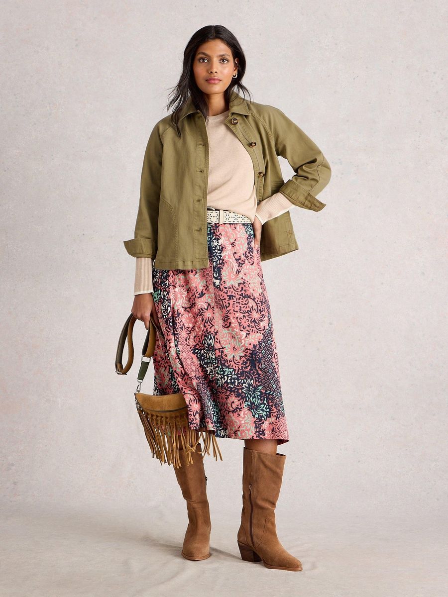 Oversize-Jeansjacke mit Raglanärmeln