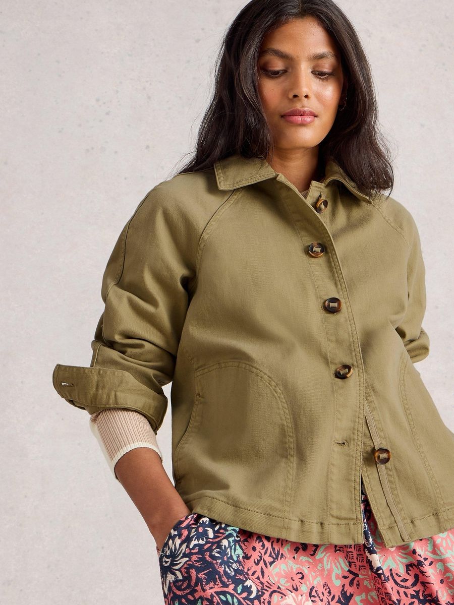 Oversize-Jeansjacke mit Raglanärmeln