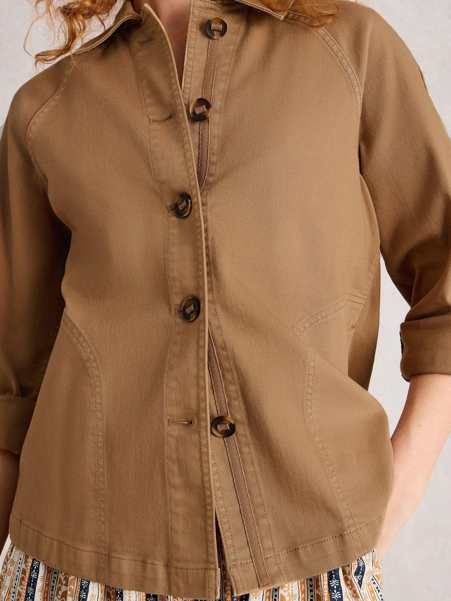 Oversize-Jeansjacke mit Raglanärmeln