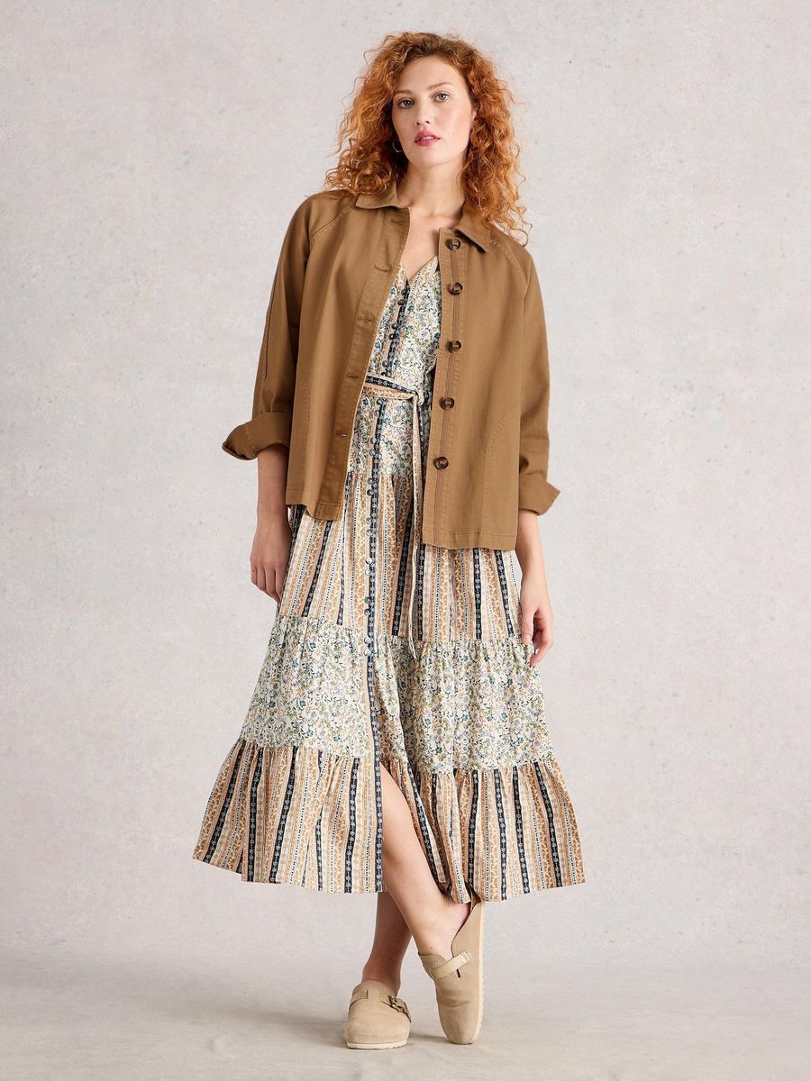Oversize-Jeansjacke mit Raglanärmeln