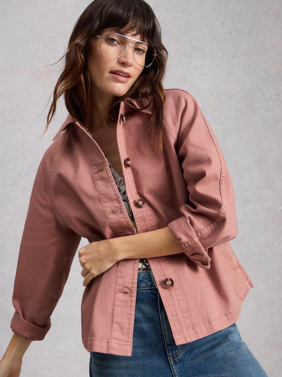 Oversize-Jeansjacke mit Raglanärmeln