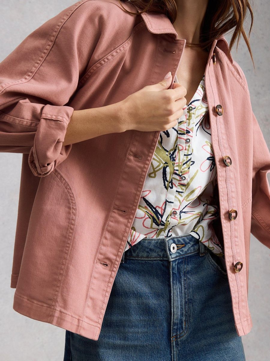 Oversize-Jeansjacke mit Raglanärmeln
