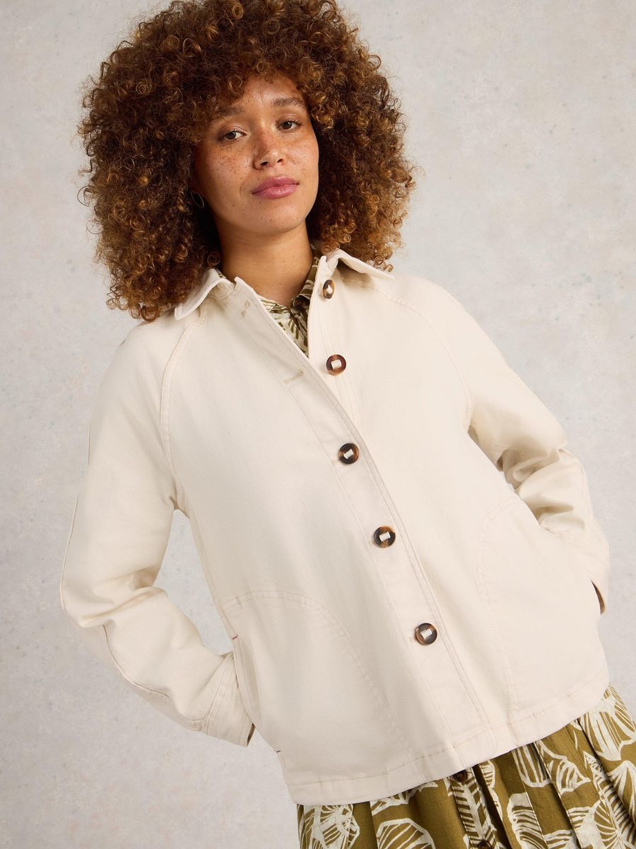 Oversize-Jeansjacke mit Raglanärmeln
