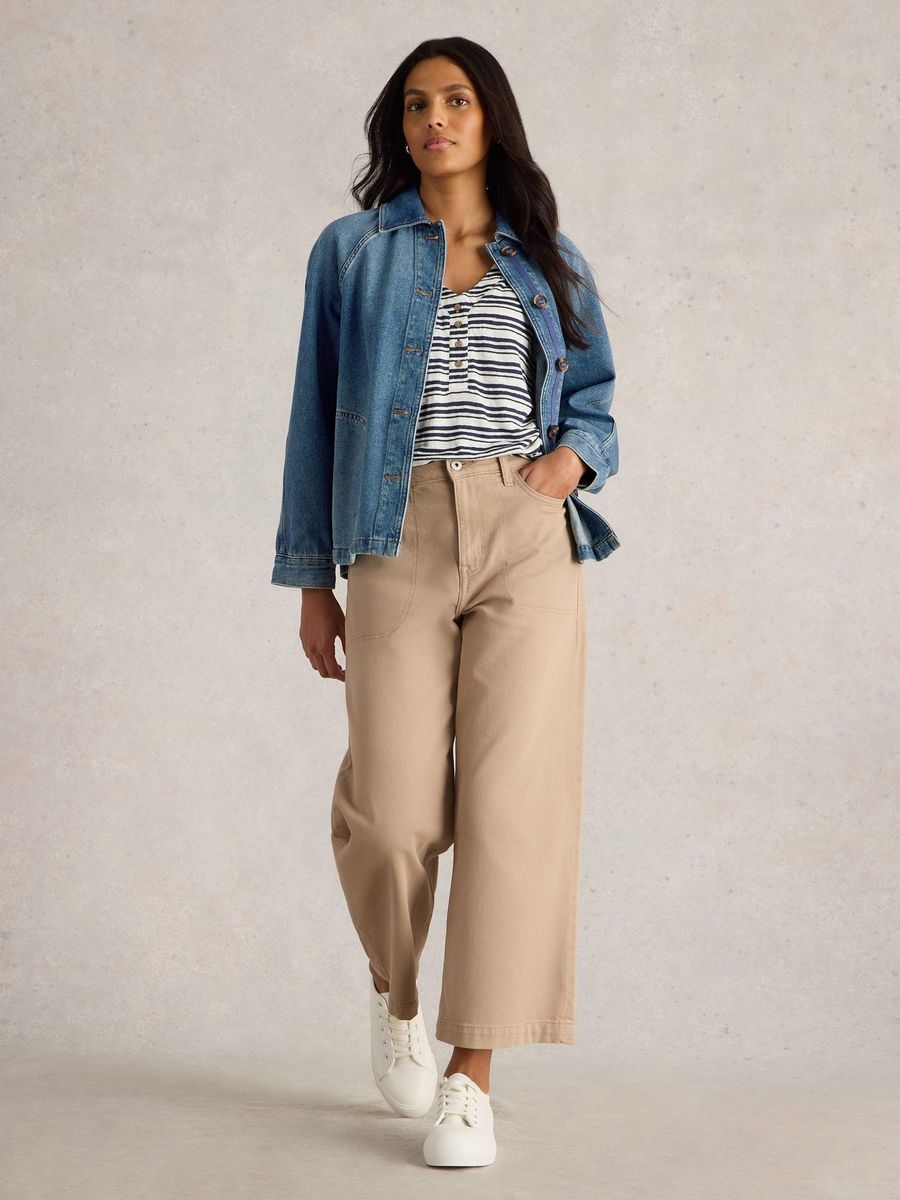 Oversize-Jeansjacke mit Raglanärmeln