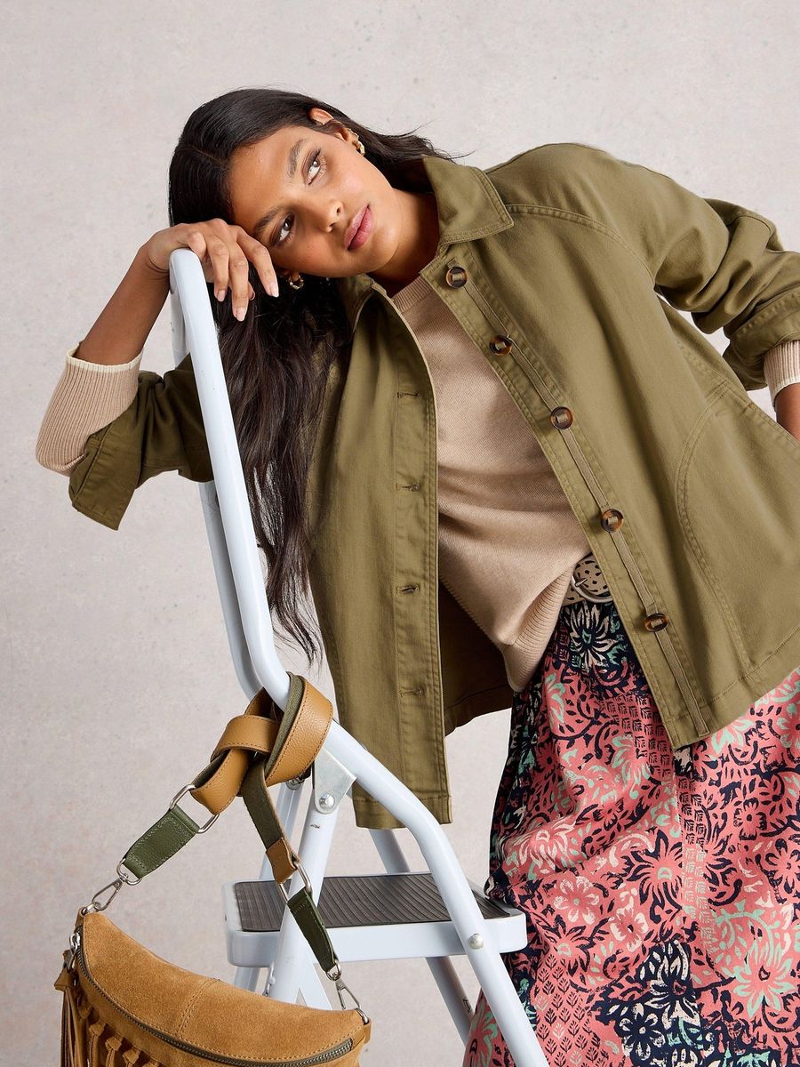 Oversize-Jeansjacke mit Raglanärmeln