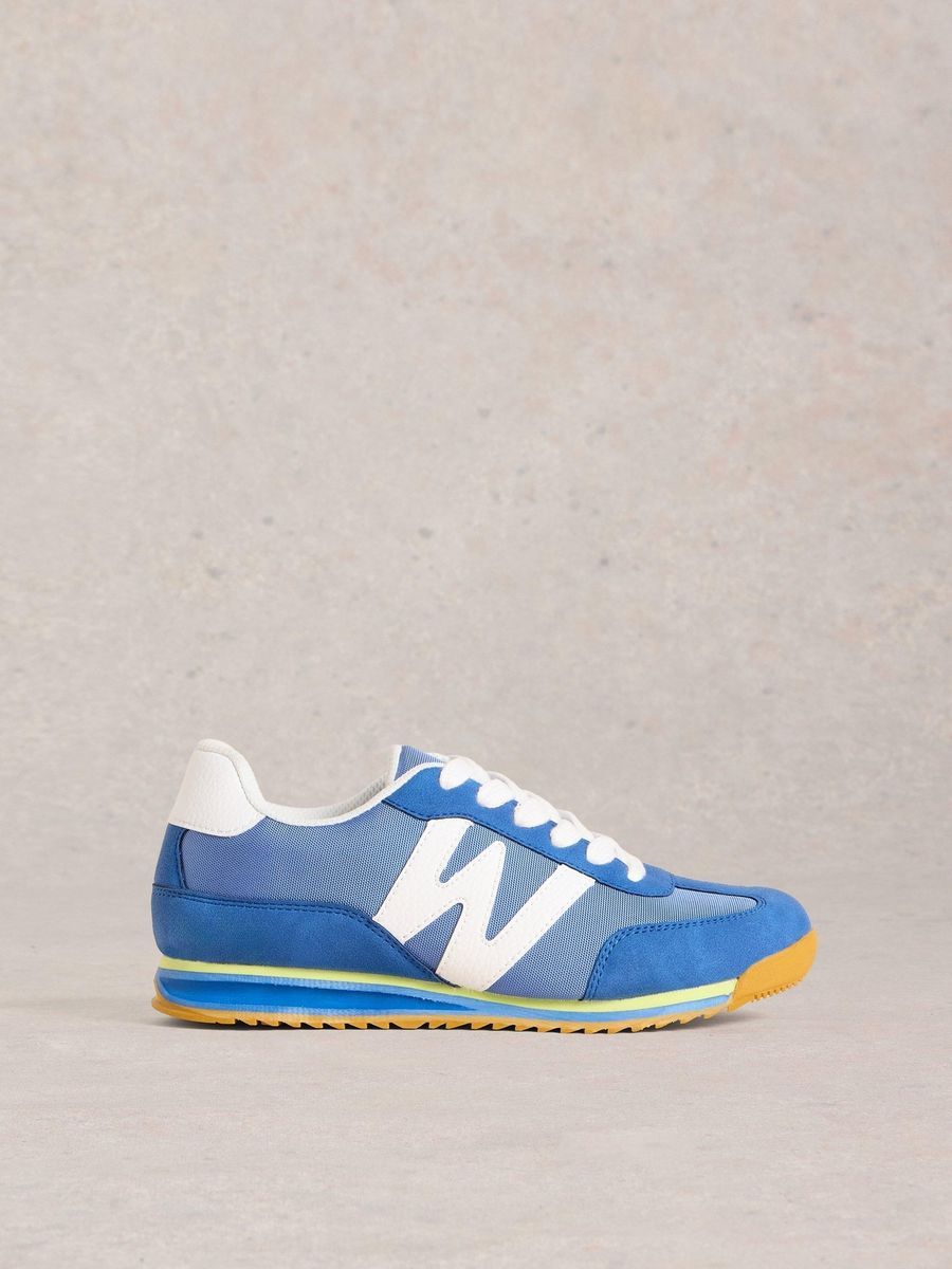 Retro-Sneaker mit Logo-Applikation
