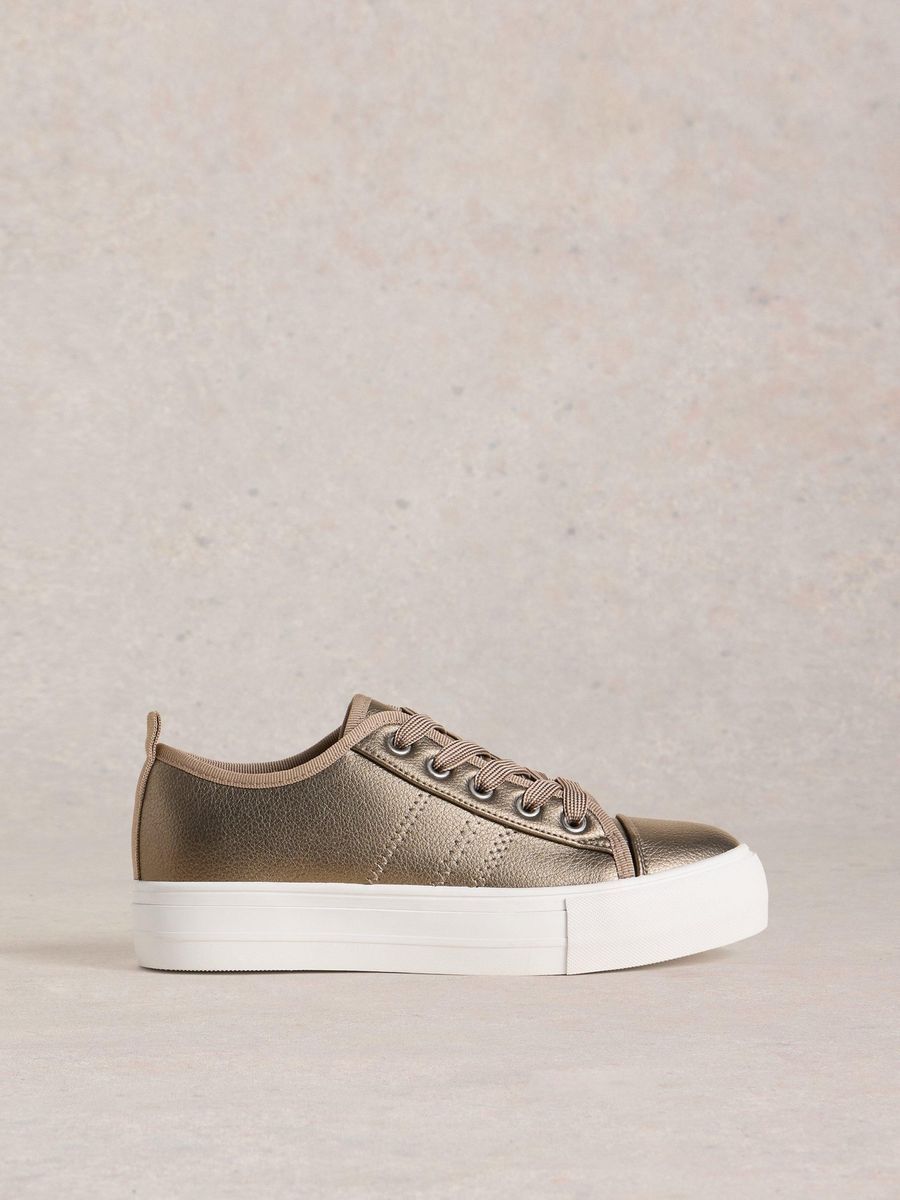 Klassische Metallic-Plateau-Sneaker