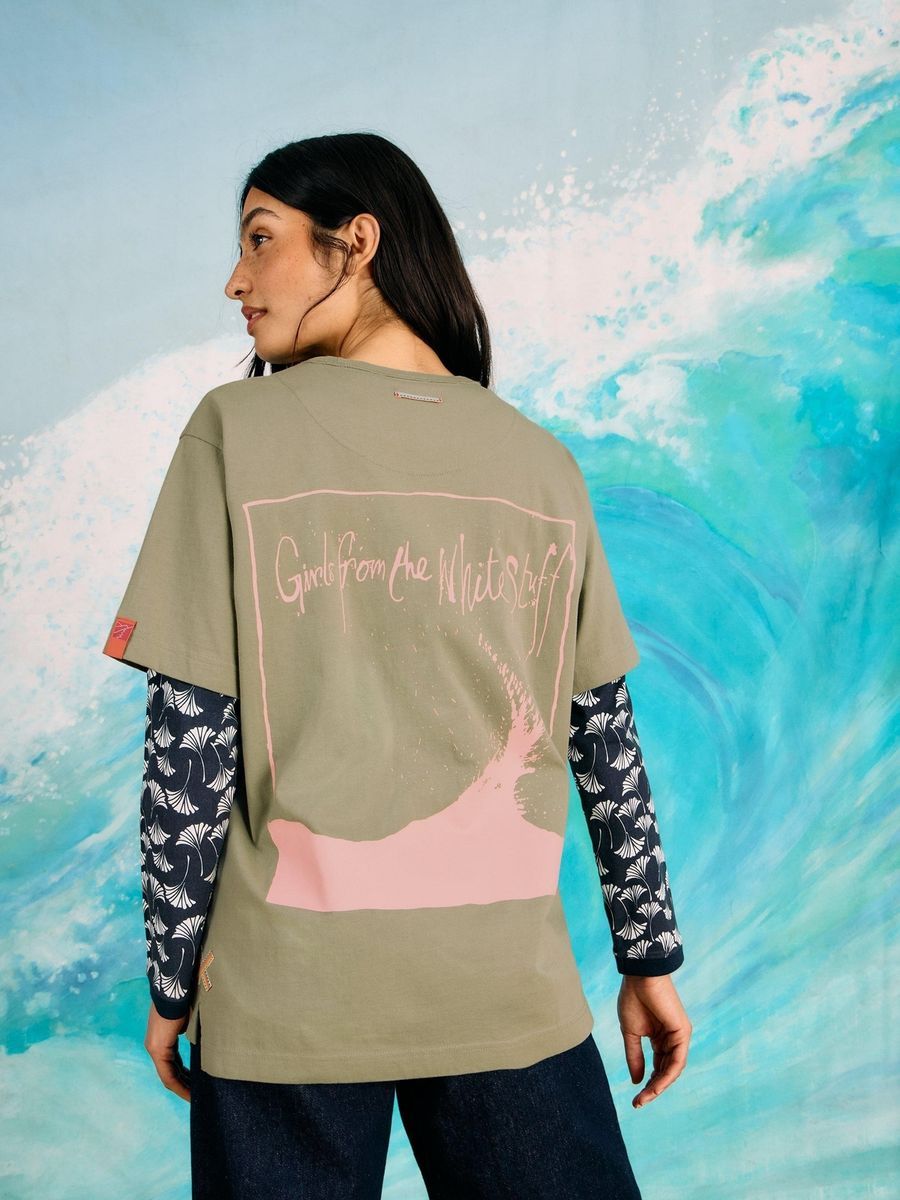 Jubiläumskollektion T-Shirt mit Wellengrafik