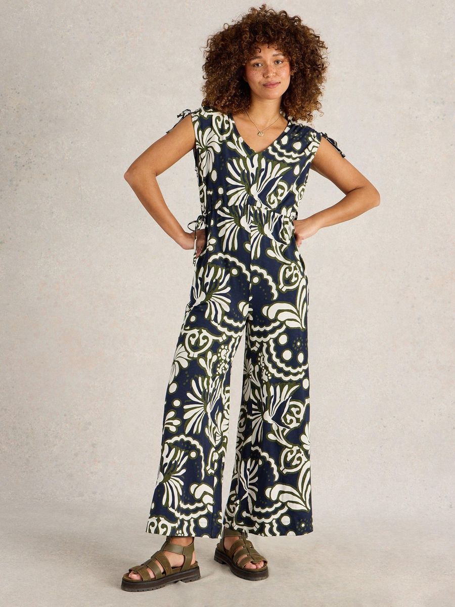 Jumpsuit mit abstraktem Allover-Print